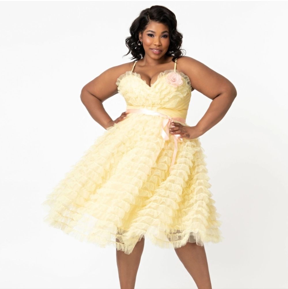 Unique Vintage tulle cupcake 1950 dress 1x